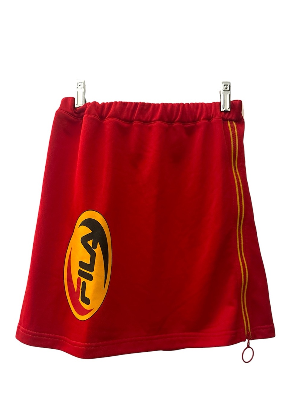 Fila Red mini Skirt with Yellow Logo Accent
